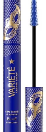 Eveline Variete Lashes Show Ultra Length & Volume Blue Mascara Синяя удлиняющая тушь для ресниц