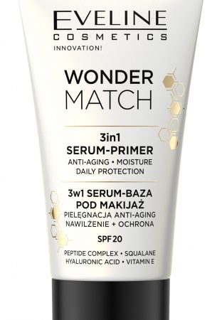 Eveline Wonder Match 3-in-1 Serum-Primer SPF 20 База-сыворотка под макияж с гиалуроновой кислотой и витамином Е