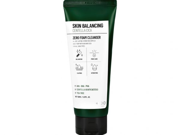 Пенка для умывания `DEARBOO` SKIN BALANCING с AHA, BHA и PHA-кислотами, экстрактом центеллы азиатской и маслом чайного дерева 150 мл