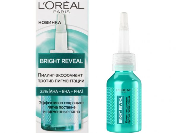 Пилинг для лица `LOREAL` BRIGHT REVEAL 25% [AHA + BHA + PHA] (против пигментации) 25 мл