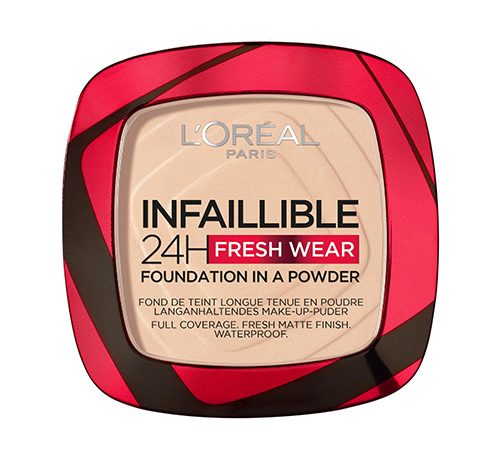 Пудра компактная для лица `LOREAL` INFAILLIBLE 24H FRESH WEAR тон 20 ivory