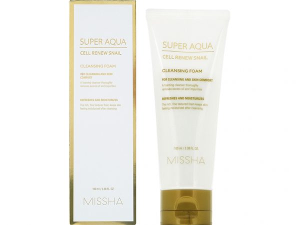Пенка для умывания `MISSHA` SUPER AQUA с секрецией улитки 100 мл