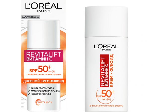 Крем-флюид для лица `LOREAL` `REVITALIFT` ВИТАМИН С SPF-50+ дневной 50 мл